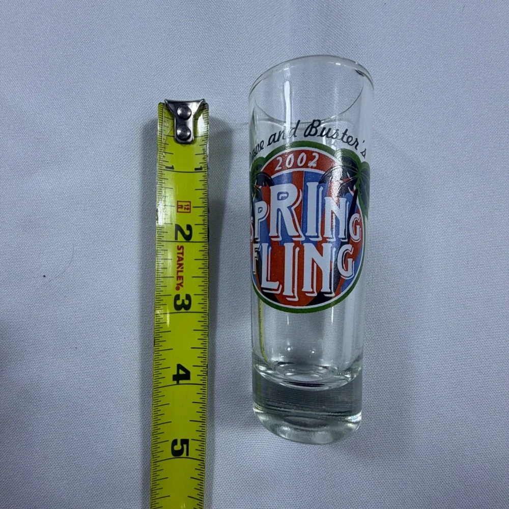 Dave and Busters Shot Glass Lot of 5 Dallas Spring Fling 2002 Arcade Barware